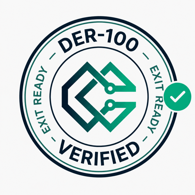 Sello oficial DER-100 Exit Ready Verified
